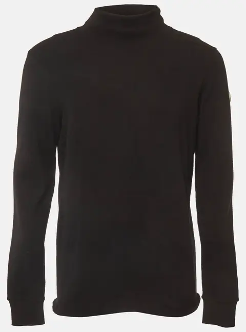 Moncler Black Cotton Knit Turtle Neck Sweatshirt M