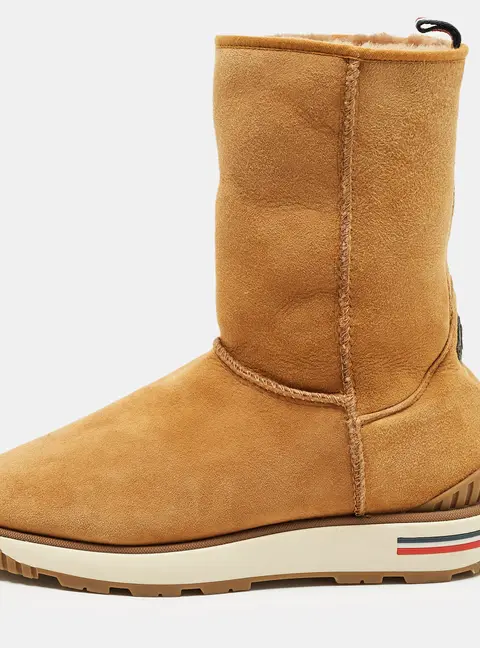 Moncler Size 42 Brown Suede Ankle Length Boots