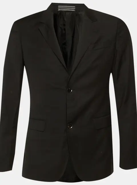 Moschino Black Wool Blend Single Breasted Blazer S
