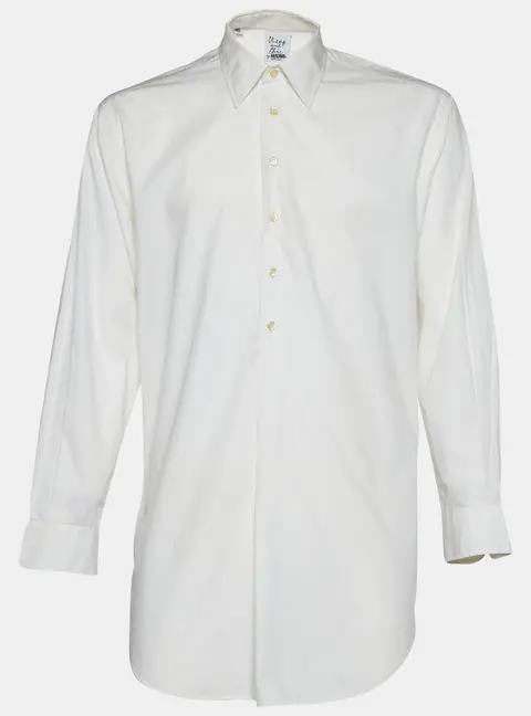 Moschino Cheap and Chic White Cotton Half Placket Dress Shirt XL
