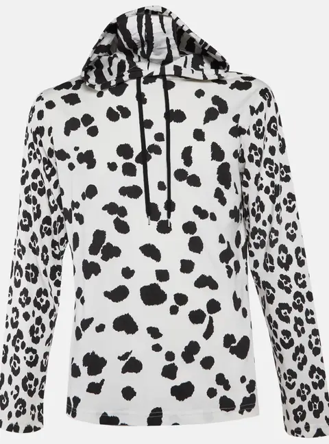 Moschino Couture Monochrome Printed Cotton Hoodie L