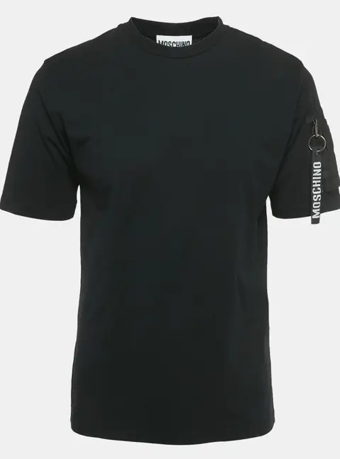 Moschino Couture Black Jersey Crew-Neck T-Shirt M
