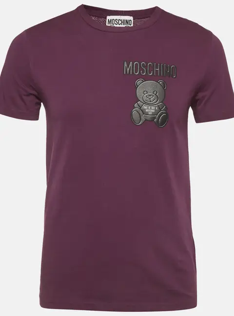 Moschino Couture Purple Printed Jersey Crewneck T-shirt XS