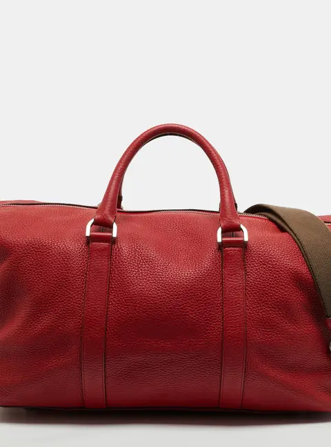 Mulberry Red Leather Duffel Bag