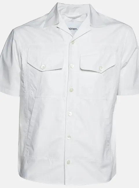 Neil Barrett White Cotton Boxy Fit Short Sleeve Shirt S