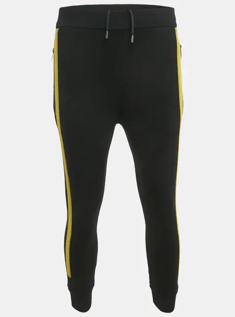 Neil Barrett Black Technical Knit Slim Fit Low Rise Pants M