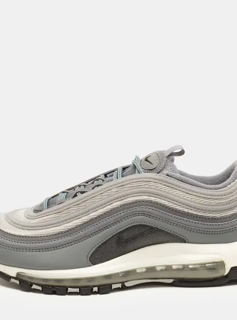Nike Air Max 97 Essential Grey Size 44 Grey Faux Leather and Mesh Low Top Sneakers