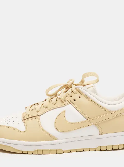 Nike Dunk Team Gold Size 44 Beige/White Leather Low Top Sneakers