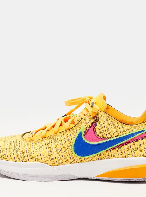 Nike LeBron James Gang Size 45 Yellow Straw Lace Up Sneakers