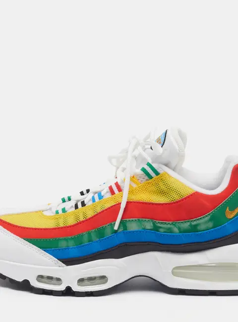 Nike Air Max 95 Olympic Size 42.5 Multicolor Faux Leather and Mesh Low Top Sneakers