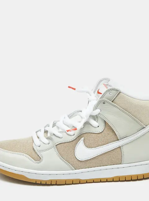 Nike SB Dunk Pro ISO Natural Size Beige Canvas and Nubuck Leather High Top Sneakers
