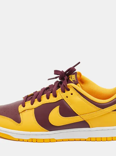 Nike Dunk Arizona State Size 45 Yellow/Burgundy Leather Low Top Sneakers