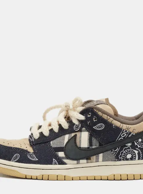 Nike SB Dunk Travis Scott Size 40 Multicolor Canvas and Nubuck Leather Low Top Sneakers