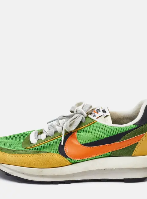 Nike x Sacai Multicolor Mesh and Leather LDWaffle Green Gusto Sneakers Size 46