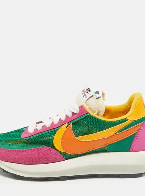 Nike x Sacai LD Waffle Size 42.5 Multicolor Leather, Mesh and Suede Low Top Sneakers