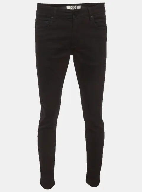 No91 Black Denim Flawless Slim Jeans M/Waist 32"
