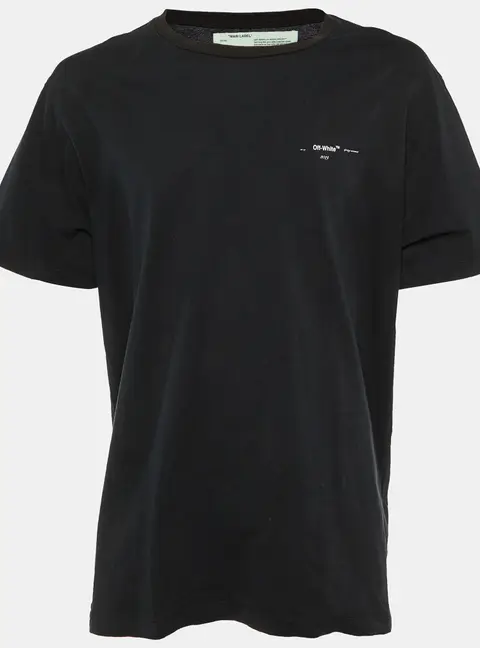 Off-White Black Arrow Print Cotton Oversized T-Shirt S