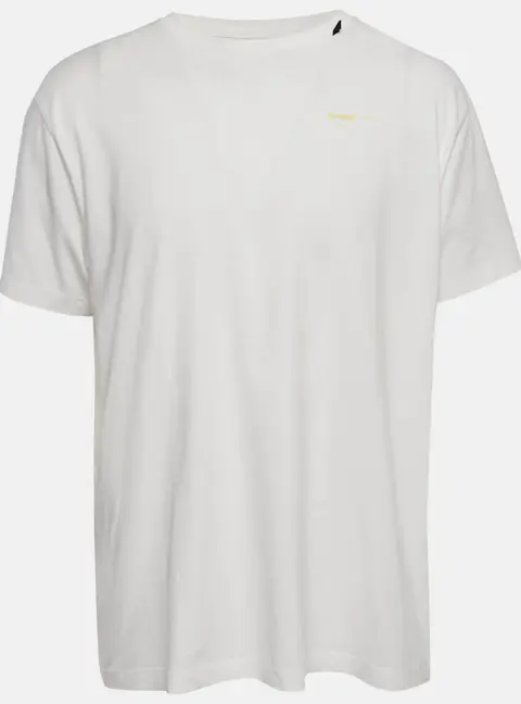 Off-White White Arrow Paint Jersey Oversized T-Shirt XS