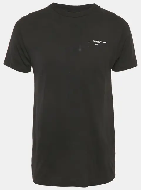Off-White Black Cotton Knit T-Shirt S