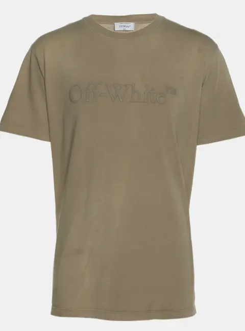 Off-White Green Logo Print Jersey T-Shirt M