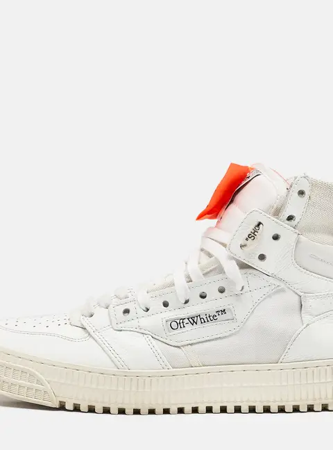 Off-White 3.0 Off Court Size 39 White Canvas and Leather High Top Sneakers