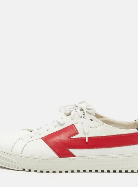 Off-White Arrow Size 46 Multicolor Leather Low Top Sneakers