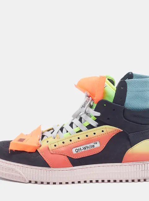 Off-White 3.0 Off Court Size 40 Multicolor Leather and Nubuck Leather High Top Sneakers