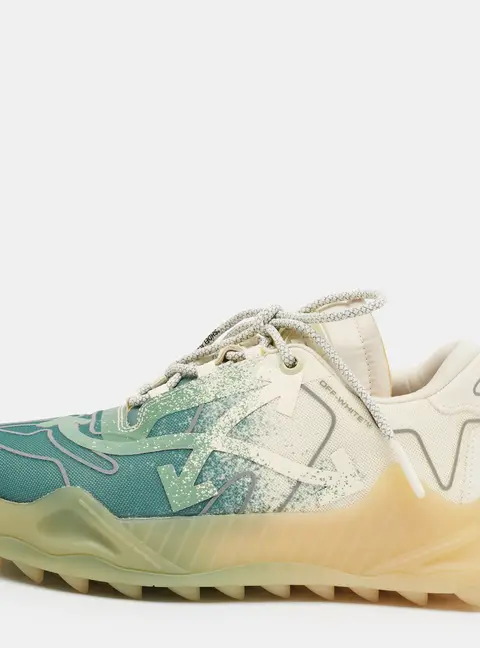 Off-White Odsy 1000 Size 43 Green/Cream Mesh Low Top Sneakers