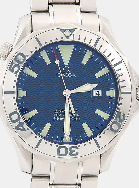 Omega Seamaster Diver 300 2265.80 Quartz Blue Stainless Steel Men's Wristwatch 41mm