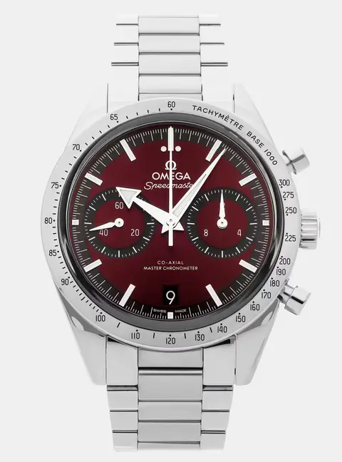 Omega Speedmaster '57 332.10.41.51.11.001 Burgundy Manual Winding Stainless Steel Men's Wristwatch 40 mm