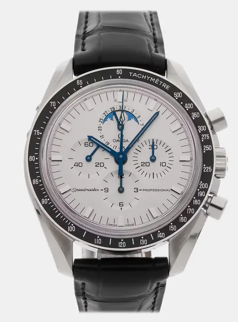 Omega Speedmaster 3689.30.31 White White Gold Manual Winding Men's Wristwatch 42mm