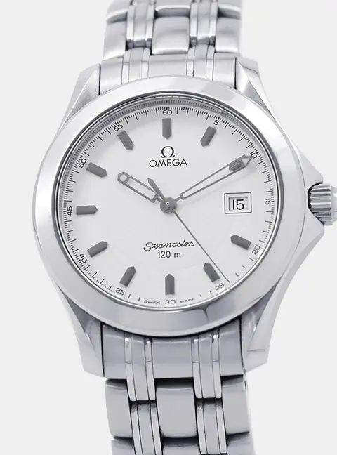 Omega Seamaster 2511.21.00 White Stainless Steel Quartz Men's Wristwatch 36mm