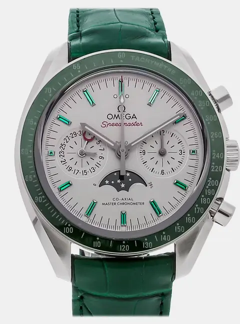 Omega Speedmaster Moonphase 304.93.44.52.99.003 White Stainless Steel Automatic Men's Wristwatch 44mm