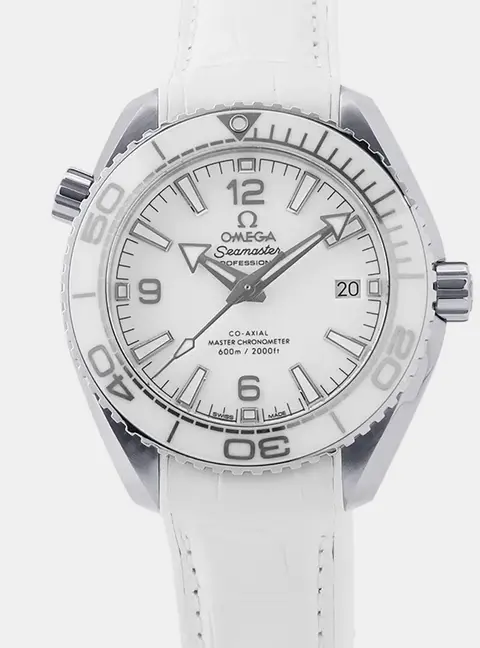 Omega Seamaster 600 Planet Ocean 215.33.40.20.04.001 White Stainless Steel Automatic Men's Wristwatch 39.5 mm