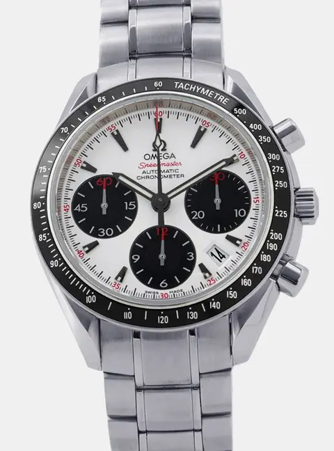 Omega Speedmaster 323.30.40.40.04.001 White Stainless Steel Automatic Men's Wristwatch 40mm