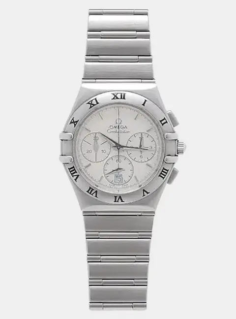 Omega Constellation 1542.30.00 White Stainless Steel Quartz Men's Wristwatch 36mm