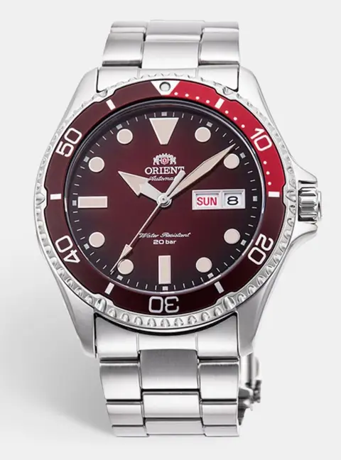 Orient Kamasu II RA-AA0814R19B Red Dial Stainless Steel Men's Wristwatch 41.80 mm