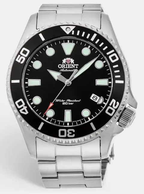 Orient Triton RA-AC0K01B10B Black Dial Stainless Steel Men's Wristwatch 43 mm
