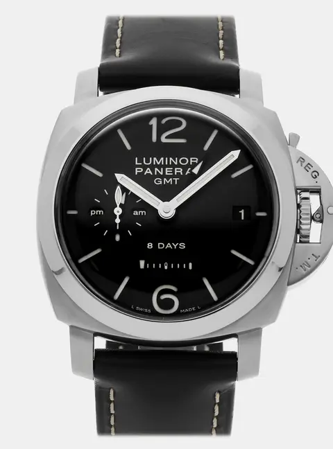 Panerai Luminor PAM 233 Manual Winding Black Dial Stainless Steel Men's Wristwatch 44mm