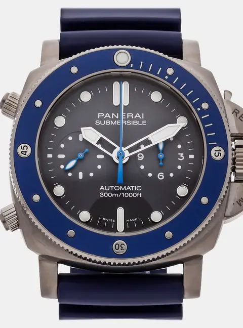 Panerai Submersible PAM00982 Grey Titanium Automatic Men's Wristwatches 47mm