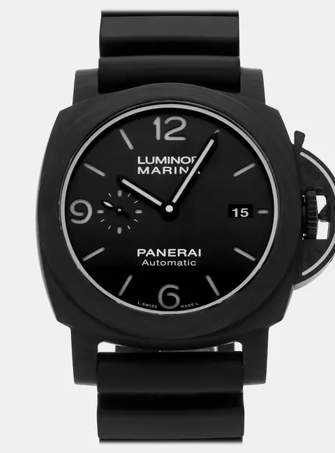 Panerai Luminor Marina PAM01118 Black Carbon Automatic Men's Wristwatch 44mm