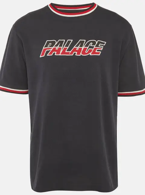 Palace Navy Blue Logo Embroidered Jersey Crew Neck T-Shirt XL