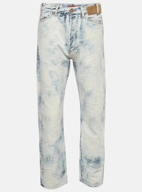Palm Angels Blue Monogram Straight Fit Jeans S /Waist 32"