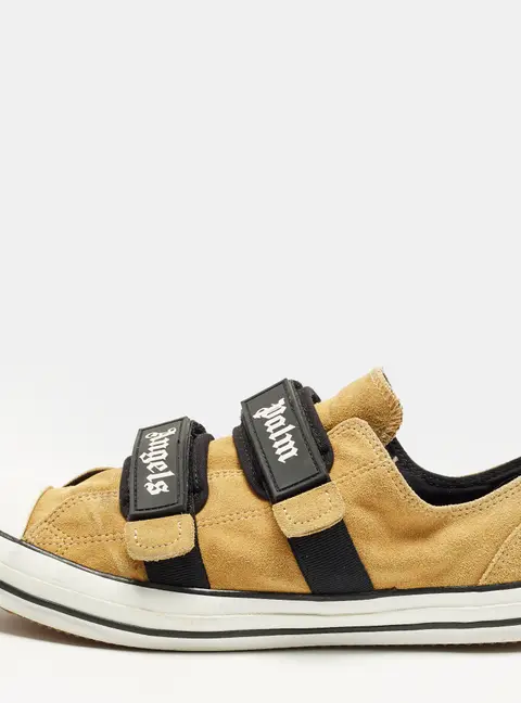 Palm Angels Vulcanized Size 45 Beige Suede Velcro Low Top Sneakers