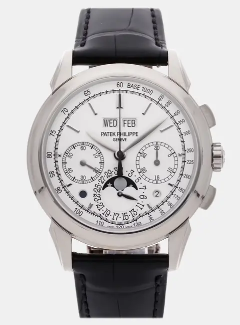 Patek Philippe Grand Complications Perpetual Calendar Chronograph 5270G -001 Manual Winding Chronograph Silver Dial 18k White Gold Men's Wristwatch 41mm