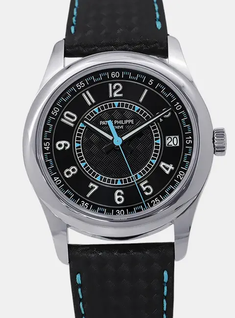 Patek Philippe Calatrava 6007G-011 Black White Gold Automatic Men's Wristwatch 40mm