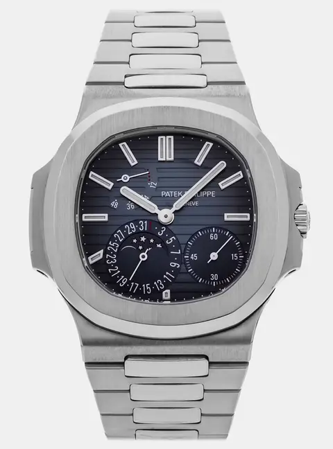 Patek Philippe Nautilus Moonphase 5712/1A-001 Black, Blue Stainless Steel Automatic men&rsquo;s wrist Wristwatch 40 mm