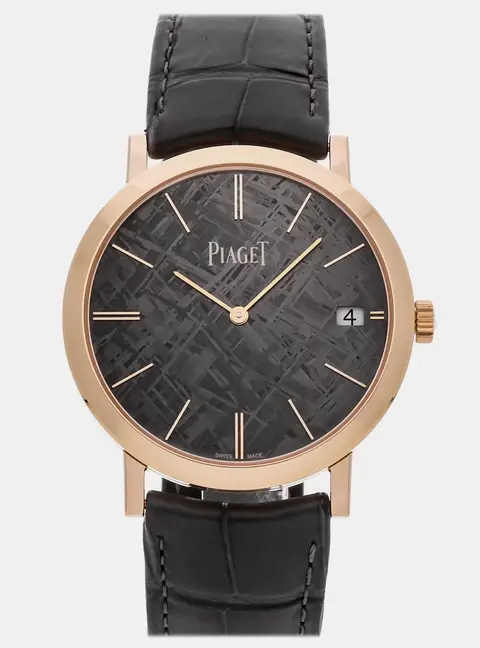 Piaget Altiplano G0A44051 Black Rose Gold Automatic Men's Wristwatch 40mm