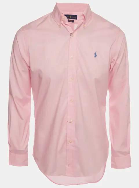 Polo Ralph Lauren Pink Stretch Cotton Button Down T-Shirt S