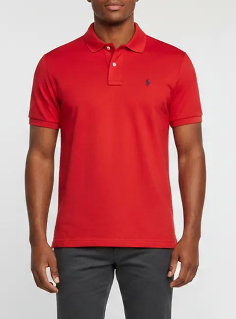 Polo Ralph Lauren Red Logo Detail Jersey Performance Polo T-Shirt XL